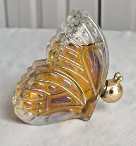 Avon UNFORGETTABLE cologne 1.5 oz NOS vintage glass IRIDESCENT BUTTERFLY FULL - Picture 1 of 4