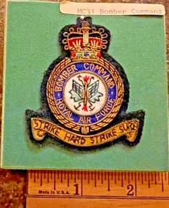 Royal Bomber Command Royal Air Force Strike Hard Strike Sure Bullion Parche Corona - Imagen 1 de 7