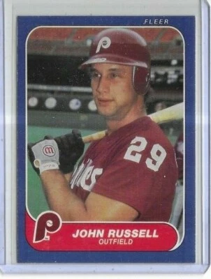 1986 Fleer #448 John Russell Philadelphia Phillies - Image 1 of 2