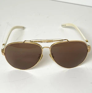 Elektrische Sonnenbrille Apocalypse jetzt inspiriert Col Thacker Made in Italy gold weiß - Bild 1 von 14