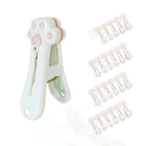 Plastic Clothespins Laundry Clothes Pins24 Pack Traceless Clothes Pegs Bag Clips - Picture 1 of 8
