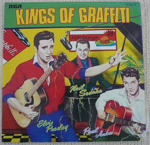 KINGS OF GRAFFITI Elvis Presley, Paul Anka Neil Sedaka Double LP Vinyl Records - Picture 1 of 6