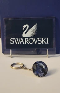 Swarovski Kristall Schlüsselanhänger Chaton Form Ozeanblau - Bild 1 von 4