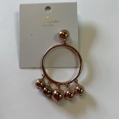 Pendiente individual Kate Spade New York Ball Bauble colgante aro oro rosa Foto 1 de 3