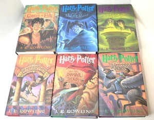 HARRY POTTER Books 1-7 by J. K. Rowling Hardcover ALL 1st AMERICAN EDITIONS - Picture 1 of 24
