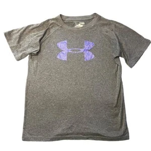 Under Armour Youth Medium Gray Short Sleeve Heatgear Activewear T-Shirt - Picture 1 of 3