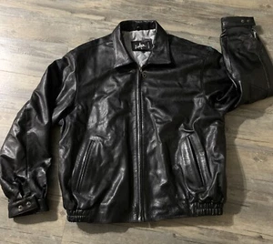 Anjum Collection by A1 Global Mens Black Genuine Leather Jacket Coat XL - Picture 1 of 15