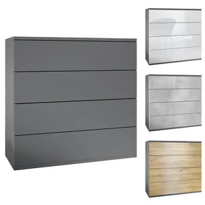 Kommode hängend Schrank Sideboard Pavos V3 in Anthrazit - Hochglanz & Naturtöne - Bild 1 von 39