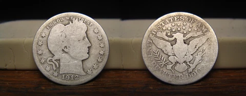 1912-S BARBER LIBERTY HEAD QUARTER 1912S US COIN Cover