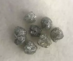 Raro diamante 1,74tcw lotto 7 pezzi grigio argento scintillante naturale forma irregolare regalo - Foto 1 di 11