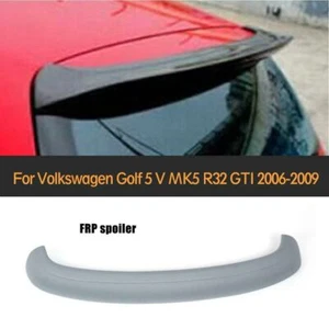 Grey Rear Roof Spoiler Top Wing Lip Fit for Volkswagen VW Golf 5 V MK5 R32 06-09 - Picture 1 of 11