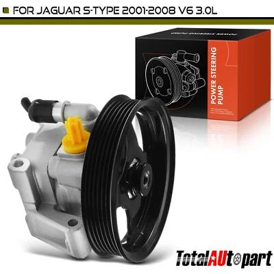 New 1x Power Steering Pump with Pulley for Jaguar S-Type 2001 2002-2008 V6 3.0L - Image 1 of 4