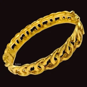 CHANEL Bracelet AUTH Coco Mark CC chain Gold Tone CC Logo Kenken Vintage Gp F/S - Picture 1 of 6