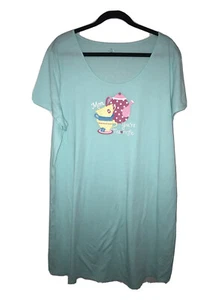 NWOT PINK K Women`s Pajamas Sleepshirt Plus Size 1X Blue Mom You're Tearrific - Picture 1 of 6