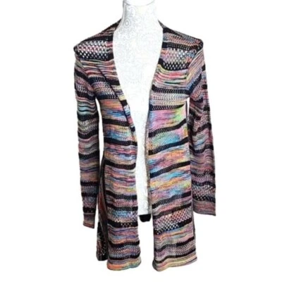 JohnPaulRichard Cardigan Sweater Long Line Open Multi Sorbet NWT Women's Small - Image 1 of 4