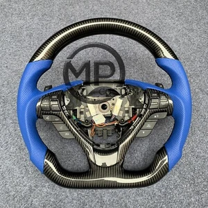 Volante de fibra de carbono cuero azul apto para Acura RDX TL ILX ZDX 2009-2022 - Imagen 1 de 6
