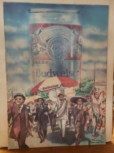 "Steppin' With Bud" 1984 Print on Board by Richard Thomas Budweiser New Orleans - Picture 1 of 5