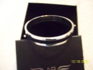 Jewelry, Costume, Ashley Bridget Silver Bracelet w/Blk. Band, NIB - Picture 1 of 2