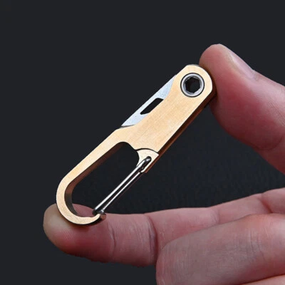 Латунный складной нож мини EDC брелок открытый кемпинг портативный триммер инструмент - Изображение 1 из 4