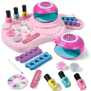 Toy Nail Art Kit with Real Polish and Quick Nail Dryer - Non Toxic for ages 6+ - Picture 1 of 7