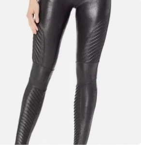 Leggings Spanx Cintura Alta Imitación Cuero Moto Talla L Grande - Imagen 1 de 6
