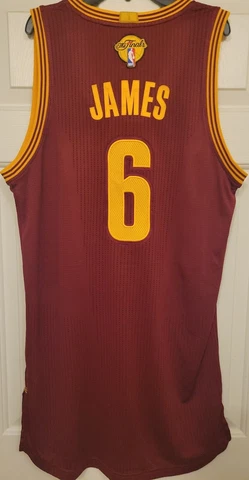 100% Authentic Adidas Rev30 LeBron James Cleveland Cavaliers ProCut Jersey L+2 Cover