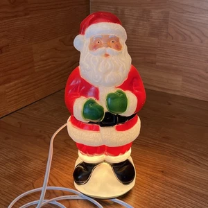 VTG General Foam 9" Christmas Santa Claus Lighted Tabletop Lamp Blow Mold - Picture 1 of 10