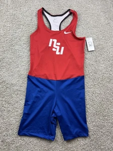 NIKE Digital Fast Running NSU Women Medium Track Unitard Red Blue CV3665-657 New - Picture 1 of 12