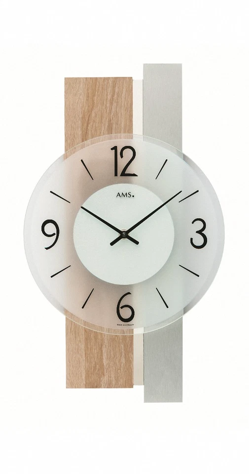Moderne Wanduhr mit Quarzwerk von AMS AM W9554 NEU - Bild 1 von 1