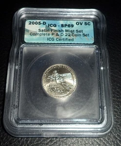 ICG 2005-D 5c OV Satin Finish Mint Set - Picture 1 of 2