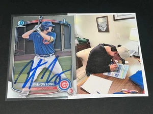 Jonathon Long Cubs Auto Signed 2025 1st Bowman Chrome . - Picture 1 of 1