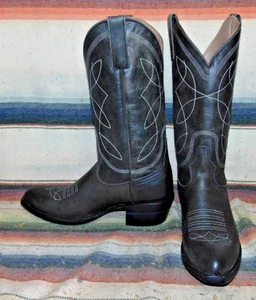 Mujeres Alvies The Guadalupe Botas de Vaquero Hechas a Mano de Cuero Marrón 9 B Nuevas en Caja - Imagen 1 de 8