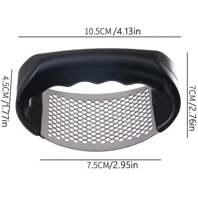 Trituradora de ajo de metal de alta resistencia prensa de fácil limpieza con protección para dedos cocina Foto 1 de 4