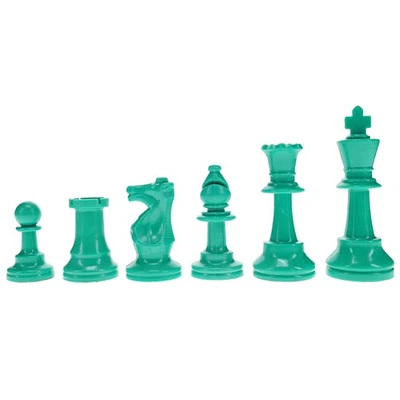 WE Games Color Bright Plastic Staunton Tournament Chess Pieces with 3.75 in. - Image 1 of 4