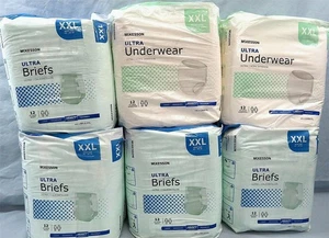 72CT MCKESSON SIZE XXL ULTRA DISPOSABLE BRIEFS & UNDERWEAR LOT 6 PACKAGES OF 12 - Picture 1 of 7