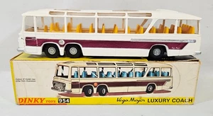 Vintage Original Dinky Vega Major Luxus Reisebus, 954, gelbe Innenausstattung, verpackt - Bild 1 von 20