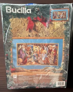 Bucilla NATIVITY #83323 Christmas Cross Stitch Picture KIT Kooler Designs 1995 - Picture 1 of 4