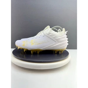 Under Armour Blur Smoke 2.0 MC Suede Mens Size 14 Football Cleats White Gold NEW - Picture 1 of 8