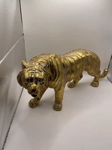 Tiger Resin Gold Statue - Bild 1 von 10