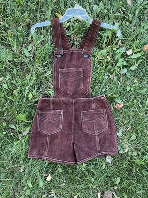 Vintage 70s Suede Shortfalls By Sears Jr. Bazaar Hot Pants  Small - Image 1 of 4