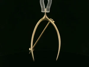 Viktorianische 15 kt Gelbgold Wishbone Brosche - um 1890 - Bild 1 von 13