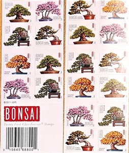 Bonsai Plants BOOKLET PANE 20 U.S. Forever Stamps Mint -- SCOTT# 4618-22 - Picture 1 of 1
