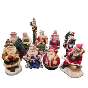 Lenox Collector’s Treasury of Santas Figurines Lot 10 Christmas 1996 & 1999 - Picture 1 of 18