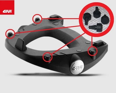 GIVI Z126 Replacement Anti Vibration Rubber Bungs for M5 M5M M3 MM & Z113C Plate - Image 1 of 4