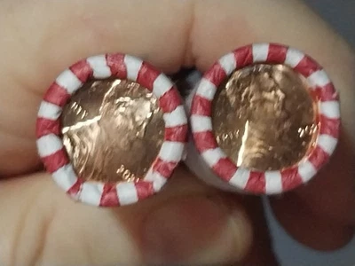 BANK RAPPED ROLLS LINCOLN CENT 2025 1 DENVER 1 PHILADELPHIA BRILLIANT UNCIRCULAT - Image 1 of 3