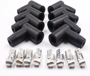 8 Pack 90 Degree Spark Plug Boot Terminal Kit Distributor Ignition Boot New - Bild 1 von 8