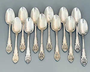 Set of Twelve Sterling Silver 6" Spoons, Sir Christopher by Wallace - Picture 1 of 4