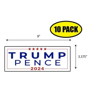 10 PACK 3.375"x9" TRUMP PENCE 2024 Sticker Decal Humor Funny Gift TRUMP BS0188 - Picture 1 of 2