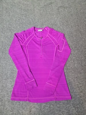 Athleta четверть молнии женщин размер S Activewear фиолетовый длинным рукавом молнии карман  - Изображение 1 из 4