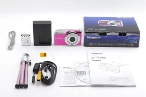 [EXC+５] olympus μ5000 Digital camera Pink w/Box strap charger From Japan - Picture 1 of 9